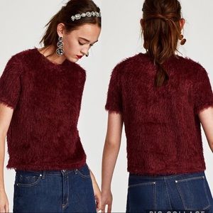 Zara fuzzy top